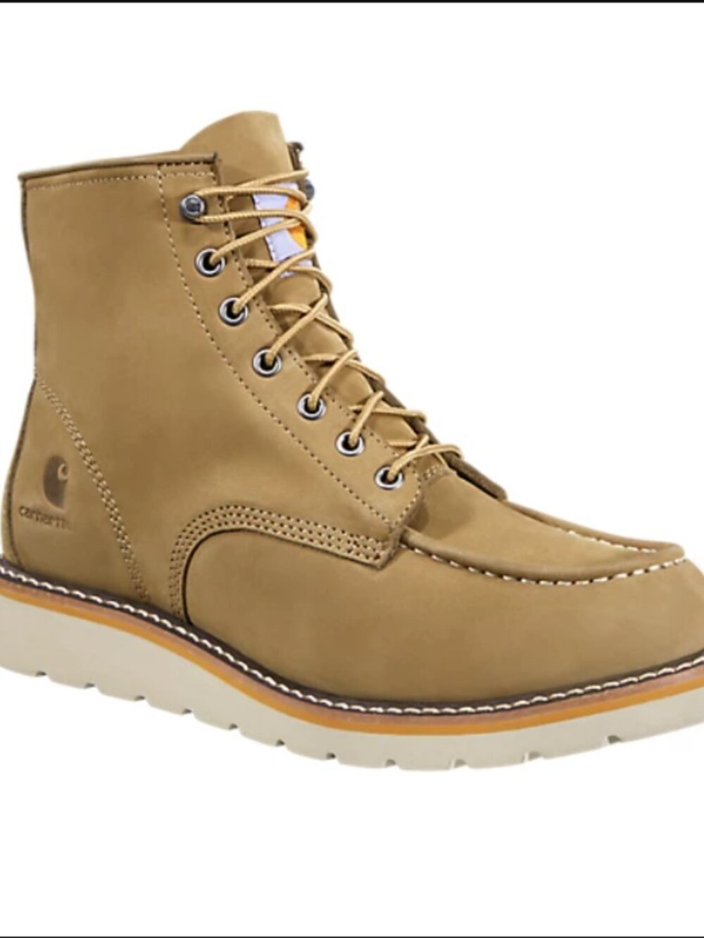 Carhartt 6" Moc Toe Wedge Boot in Khaki | Size 12